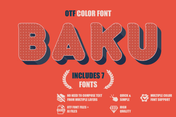 Baku: A Bold Color Font Built for Digital Impact