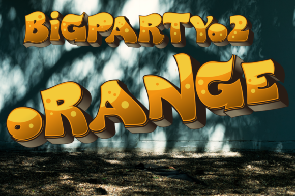 BigPartyO2 Orange: A Vibrant 3D Color Font for Crafters and Makers