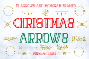 Christmas Arrows Font for Crafters and Small Shop Creatives