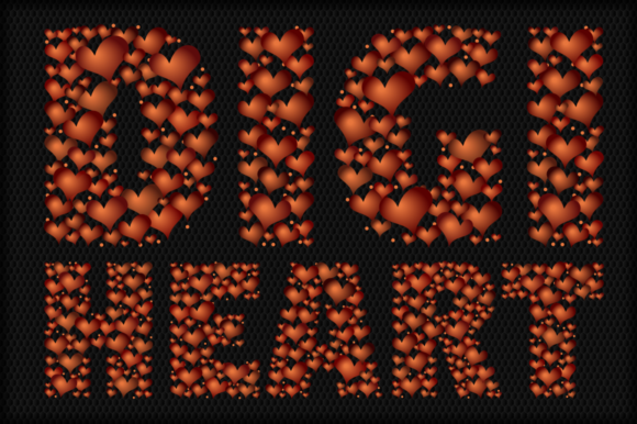 Digiheart: A Color Font That Makes Your Products Shine
