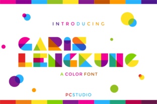 Garis Lengkung: A Colorful Font for Editorial Design