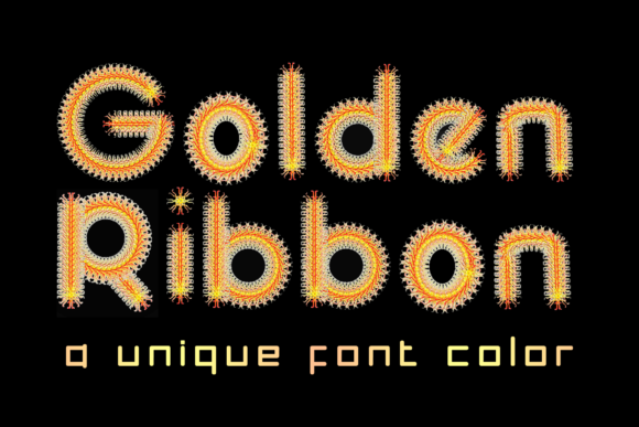 Golden Ribbon: A Color Font That Elevates Your Brand
