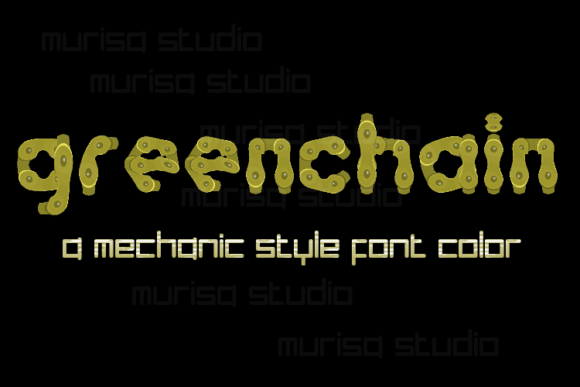 Greenchain: A Playful Color Font for Handmade Product Design