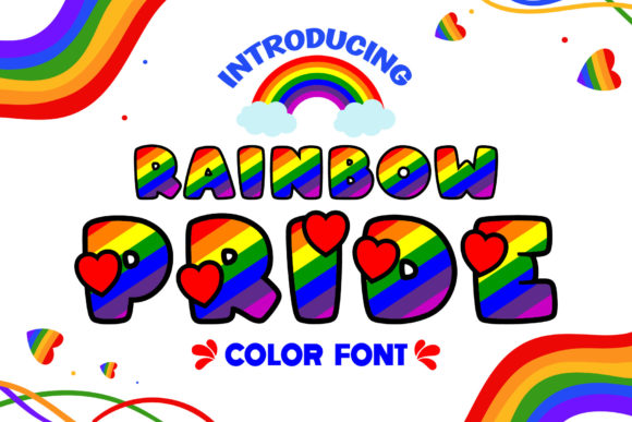 Rainbow Pride Font for Creative Projects