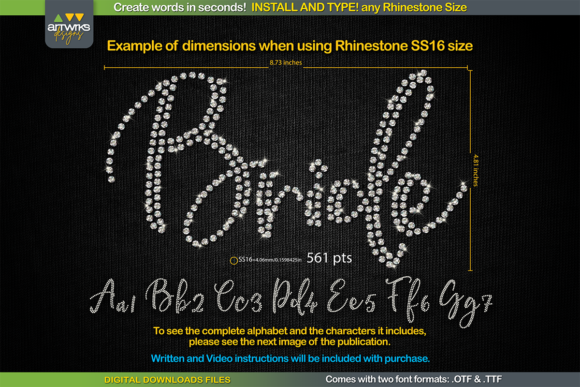 RS01 Cursiva Rhinestone Template TTF: A Script Font for Brand Identity