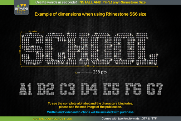 RS02 Atletico TTF Rhinestone Font