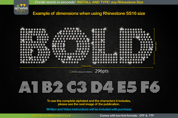 RS04 Rhinestone TTF Font Review