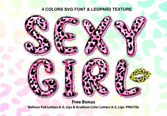 Sexy Girl Font: A Leopard Texture Typeface for Crafters and Makers