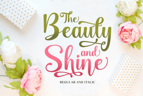 The Beauty and Shine Font: A Script Typeface for Crafters and Makers